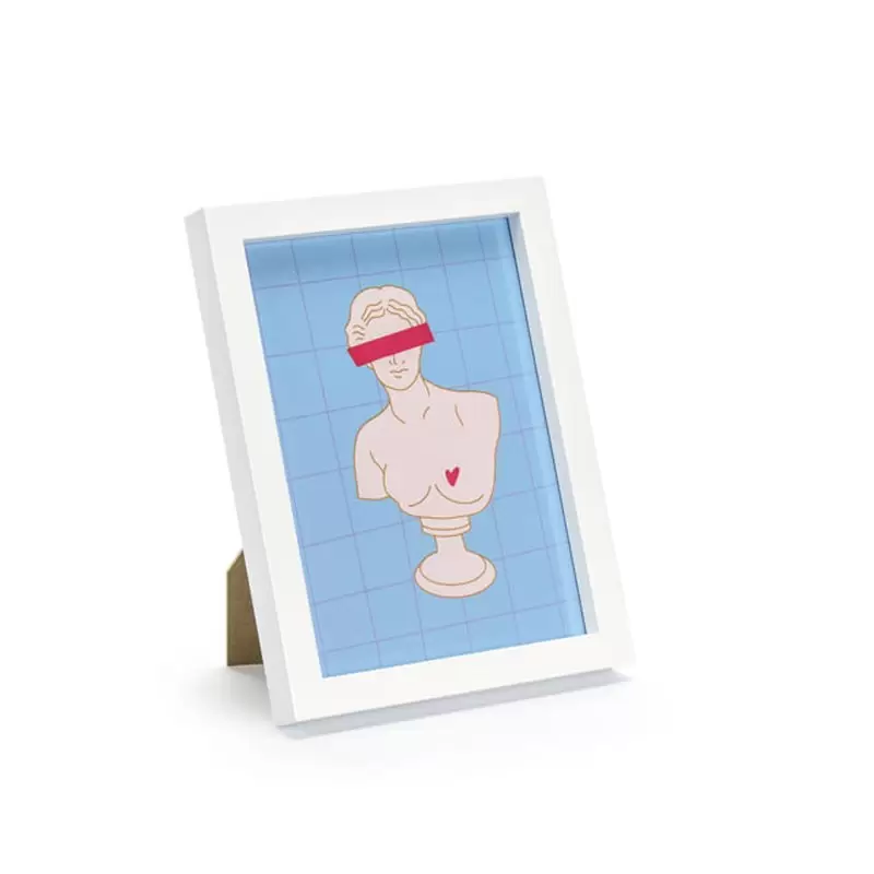 Cornice bianca 13x18 cm con poster RAM1-008
