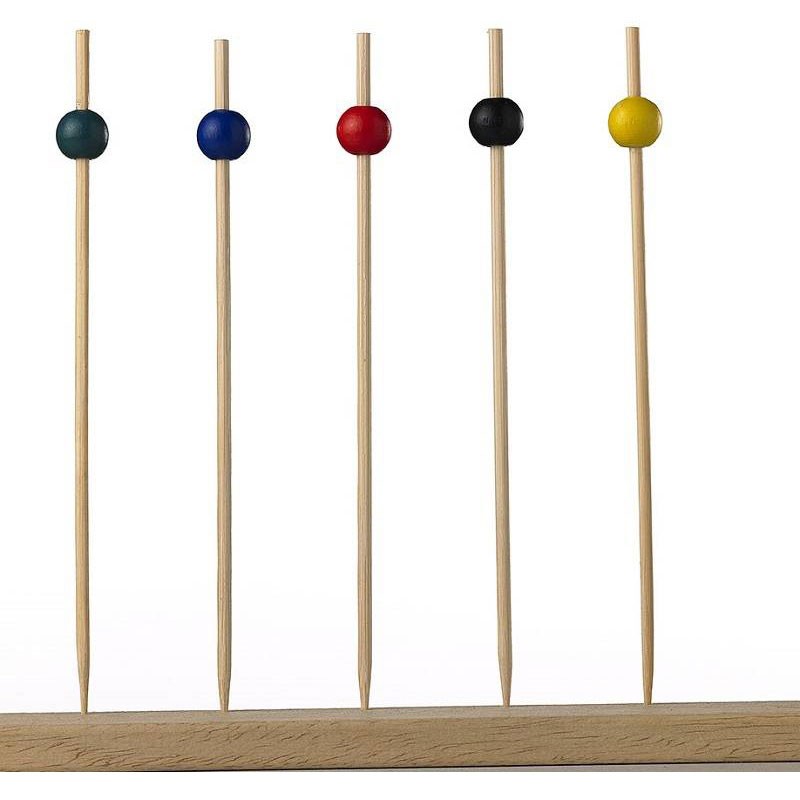 Spiedi in bamboo con sfera in colori assortiti 100 pz S0009.2 15 cm