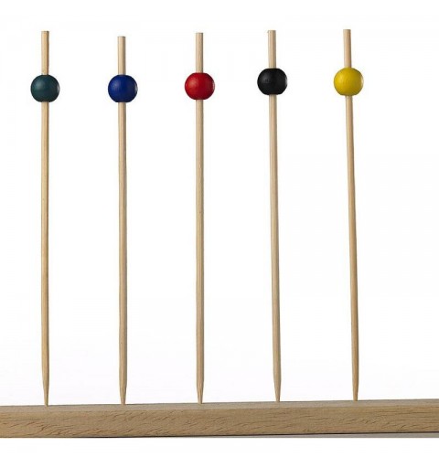 Spiedi in bamboo con sfera in colori assortiti 100 pz S0009.2 15 cm