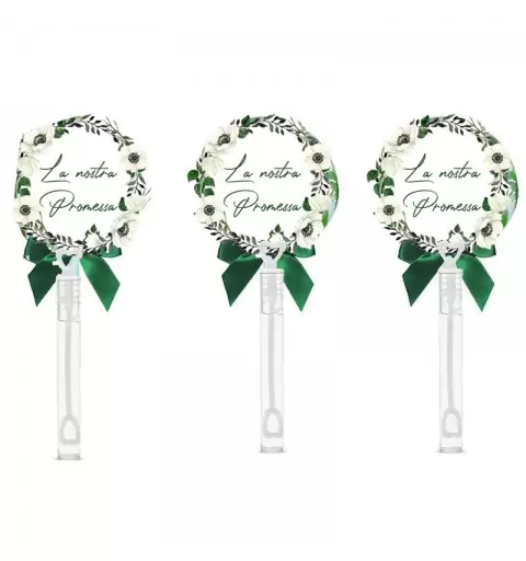 BOLLE DI SAPONE CUORE PROMESSA FLOREAL - 24 PZ