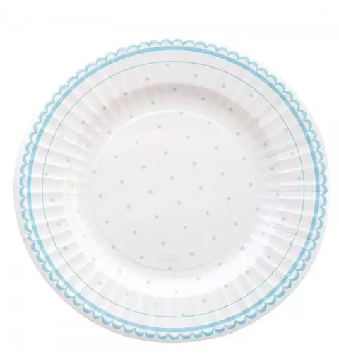 8 piatti cm 27 Petit azzurro  63748
