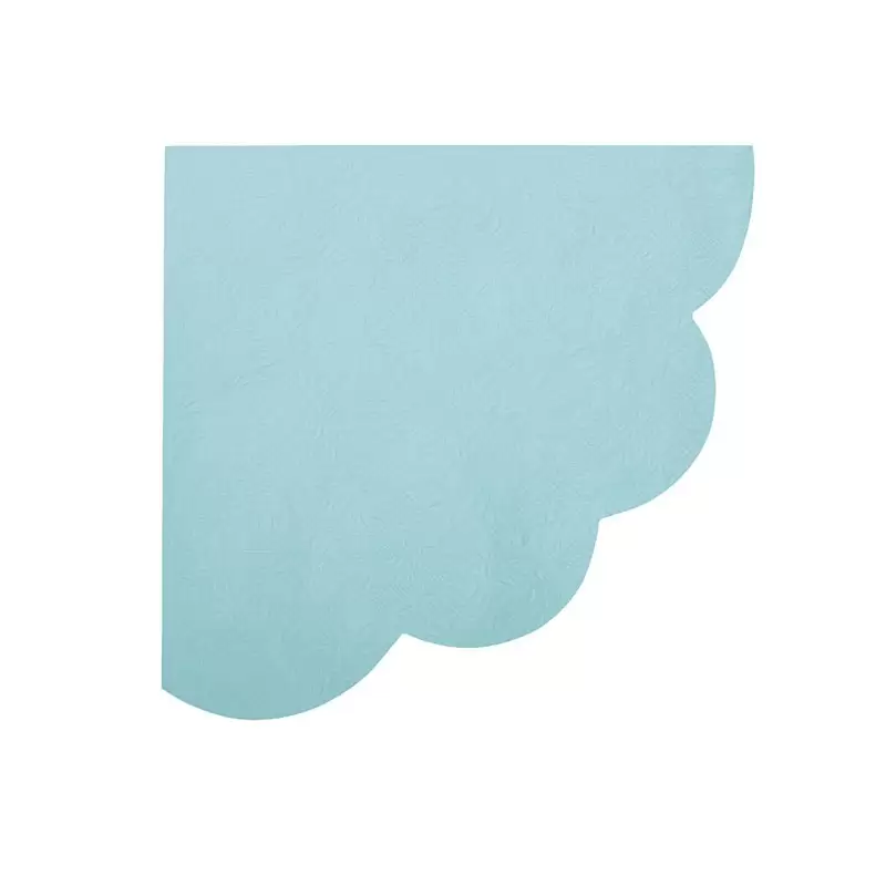 tovaglioli cm 33x33 azzurri smerlettati embossed 16 pz. 60723