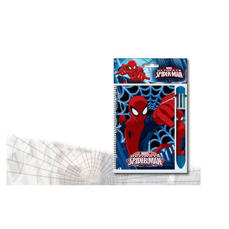 set agendina + penna 6 colori spiderman MV923880