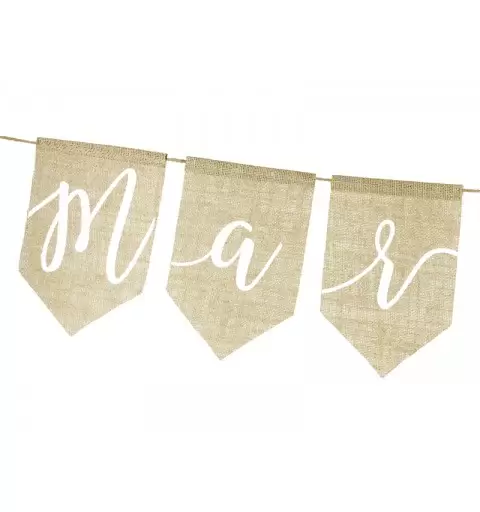 GHIRLANDA BANNER JUST MARRIED DI TELA