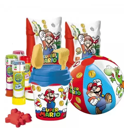 SET MARE N 3 SUPER MARIO BROS  PALLA BRACCIOLI BOLLE E SECCHIELL