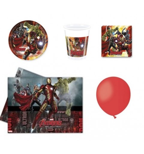 KIT N5 136 PZ COMPLEANNO BAMBINO AVENGERS