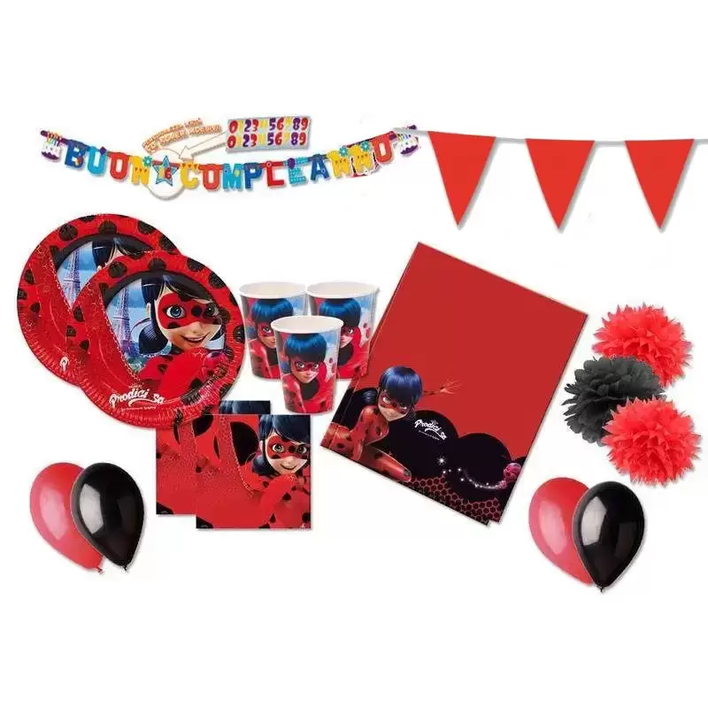 KIT N.57 LADYBUG - ACCESSORI TAVOLA MIRACOLOUS