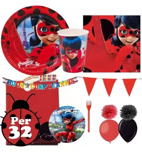 KIT N.63 LADYBUG – COORDINATO TAVOLA CON CIALDA