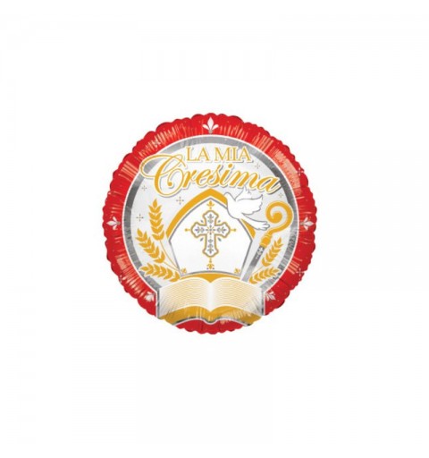5 Palloncini foil Mylar La Mia Cresima 9  23 cm 985589-01