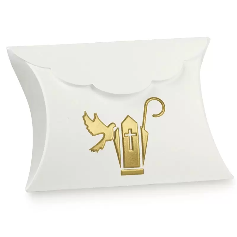 Scatolina in cartoncino porta confetti comunione cresima con colomba 17471 80 x 85 x 30 cm