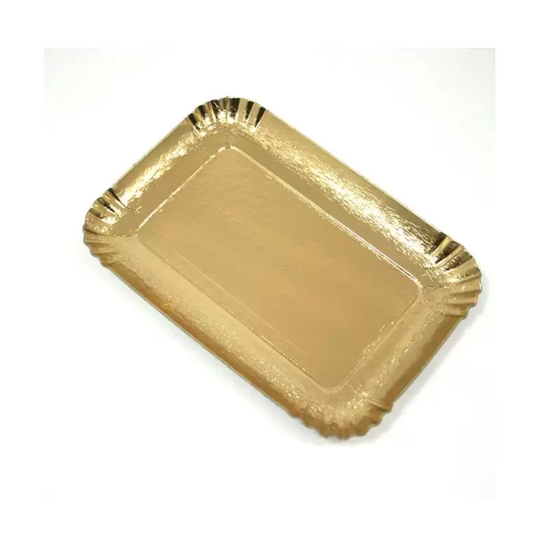 Vassoio oro per dolci 28 x 19,5 cm 3 pz VOR4