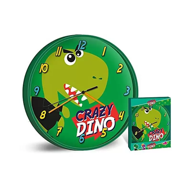 Orologio Crazy Dino Dinosauri da Parete Diametro cm 24 KL10770