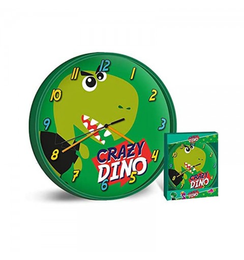 Orologio Crazy Dino Dinosauri da Parete Diametro cm 24 KL10770