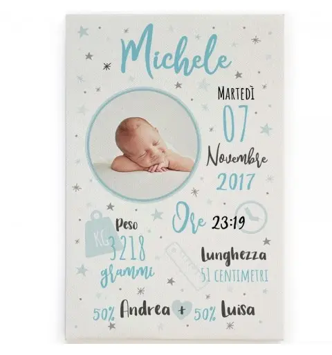 QUADRETTO DI TELA CANVAS PERSONALIZZABILE 30 X 40 CM