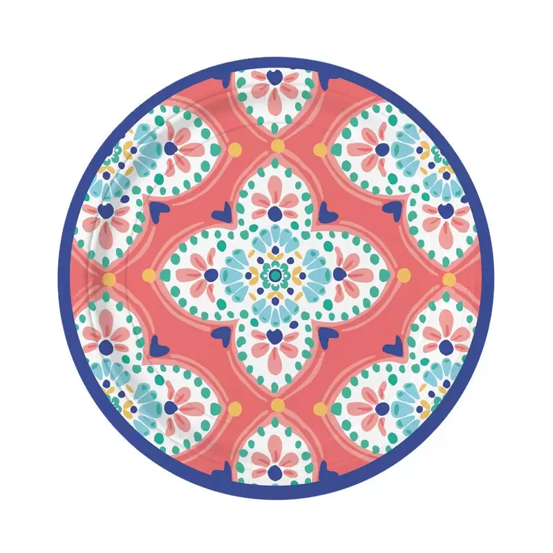 Piatti dessert 17,7 cm Boho vibes 8 pz in carta