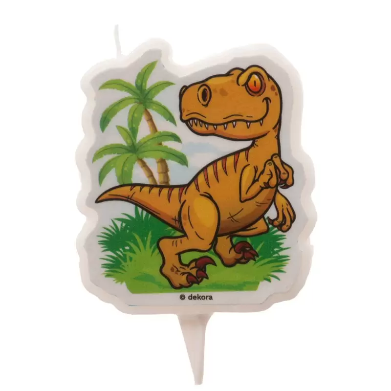 candela 2d di compleanno dinosauri 7,5 cm 345386