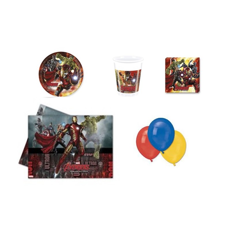 KIT N4 309 PZ COMPLEANNO BAMBINO AVENGERS