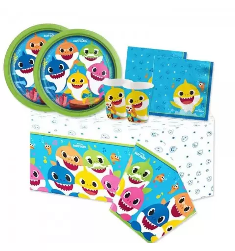 KIT N.78 BABY SHARK - ACCESSORI FESTA DI COMPLEANNO