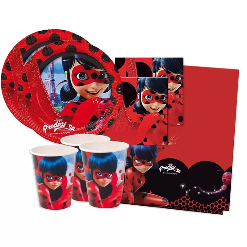 KIT N 78 - COORDINATO TAVOLA LADYBUG - PRODIGIOSA - MIRACULOUS