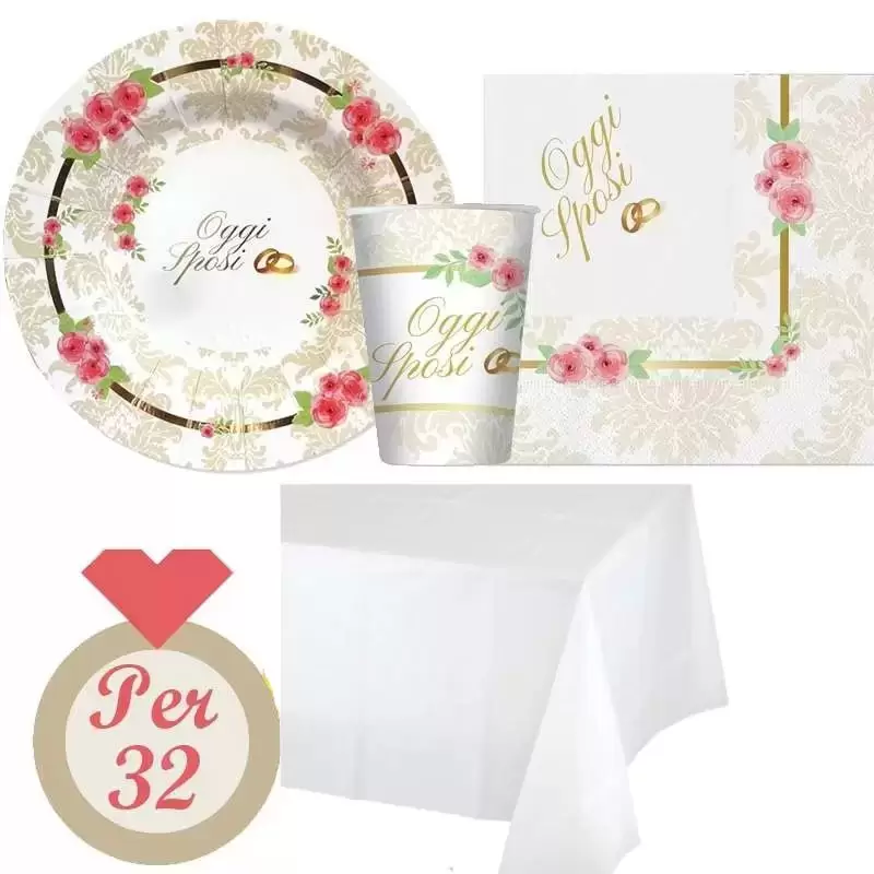 KIT N.16 SPOSI ROMANTIC - COORDINATO NOZZE FIORI