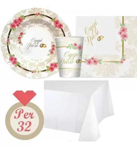 KIT N.16 SPOSI ROMANTIC - COORDINATO NOZZE FIORI