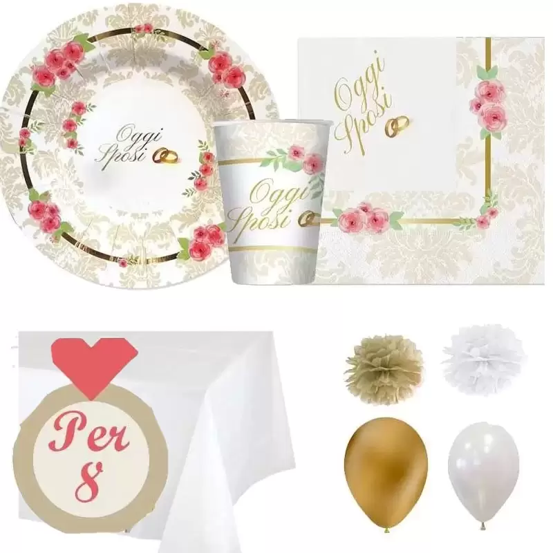 KIT N.49 SPOSI ROMANTIC - COORDINATO TAVOLA