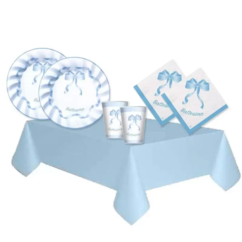 KIT N.78 IL MIO BATTESIMO SONAGLIO CELESTE BAMBINO