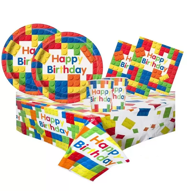 N.78 BLOCK PARTY NEW – SET TAVOLA A TEMA LEGO