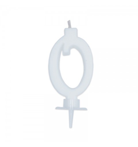 candelina 7 cm bianca n. 0 C567