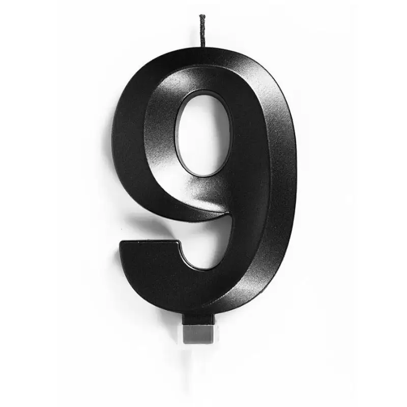 candelina 10 cm luxury nero chrome n.9 C859