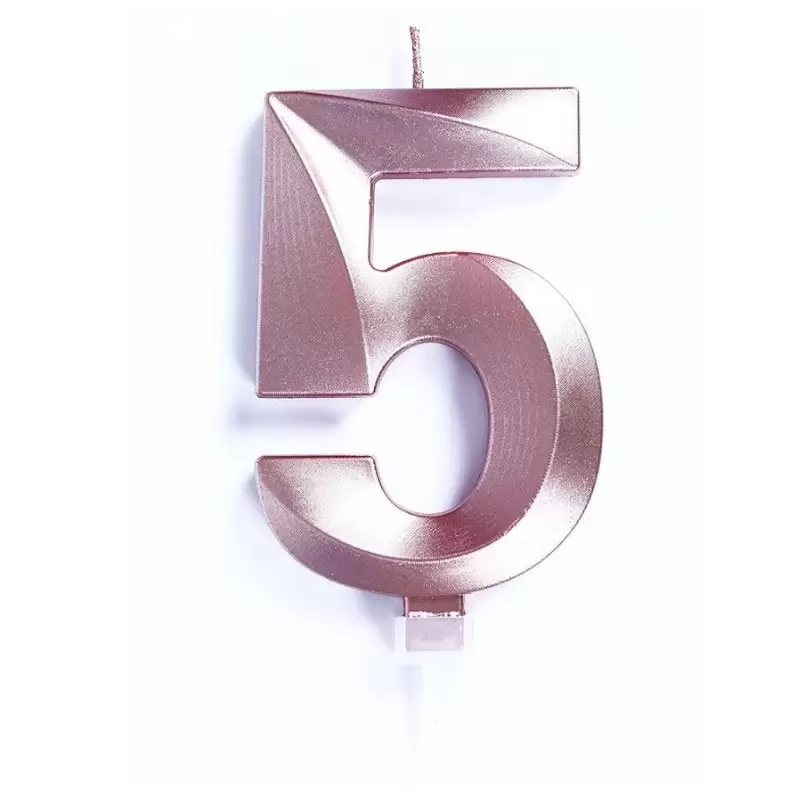 candelina 10 cm luxury rose gold chrome n.5 C845