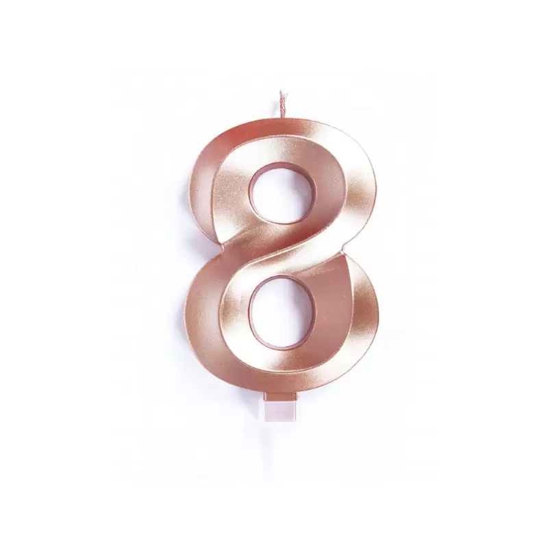 candelina 10 cm luxury rose gold chrome n.8 C848