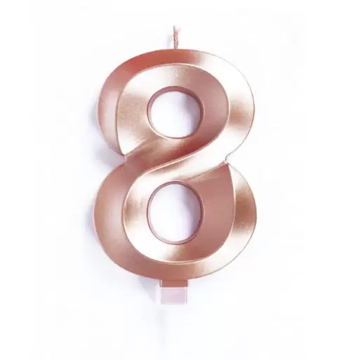 candelina 10 cm luxury rose gold chrome n.8 C848