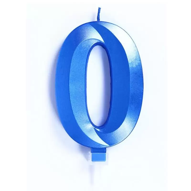 candelina 10 cm luxury blu chrome n.0 C860