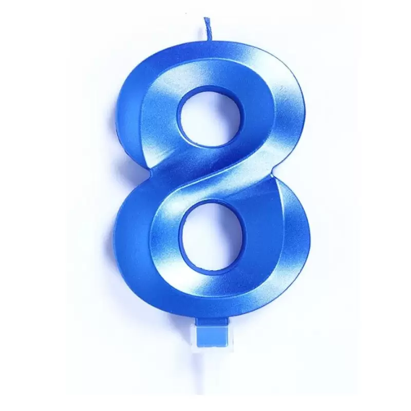 candelina 10 cm luxury blu chrome n.8  C868