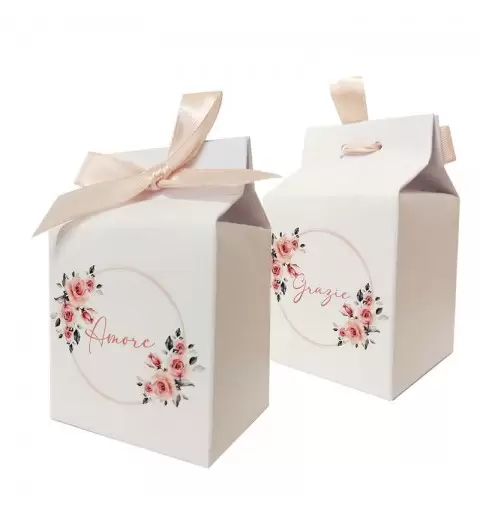 Scatolina in cartoncino milk amore  5,5 cm  x 6 cm