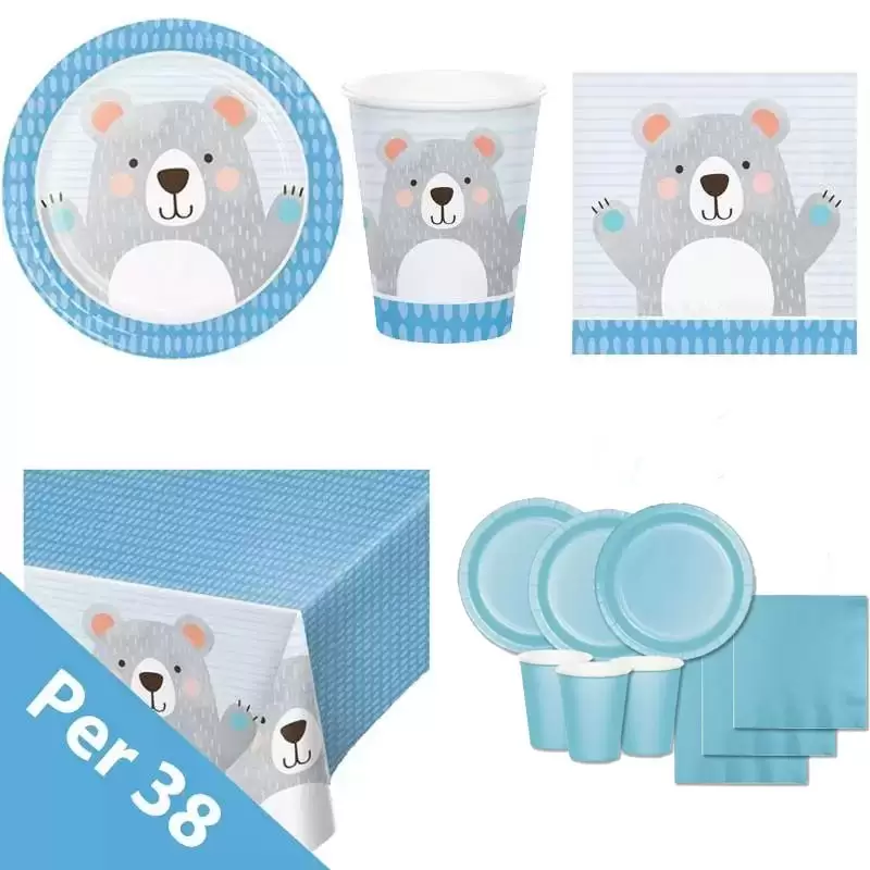 KIT N.7 PICCOLO ORSO – COORDINATO FESTA A TEMA ORSETTO