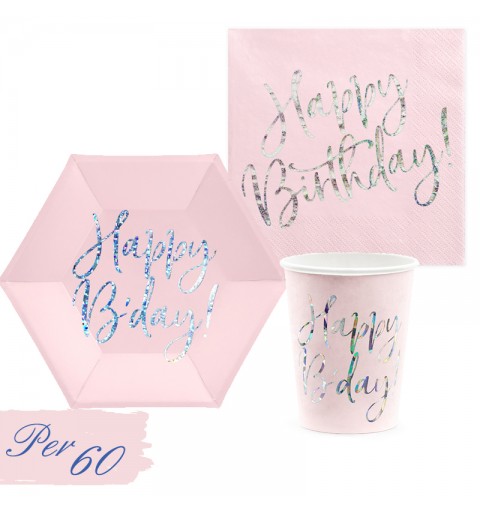 KIT N.29 HAPPY B'DAY ROSA CIPRIA HOLOGRAPHIC