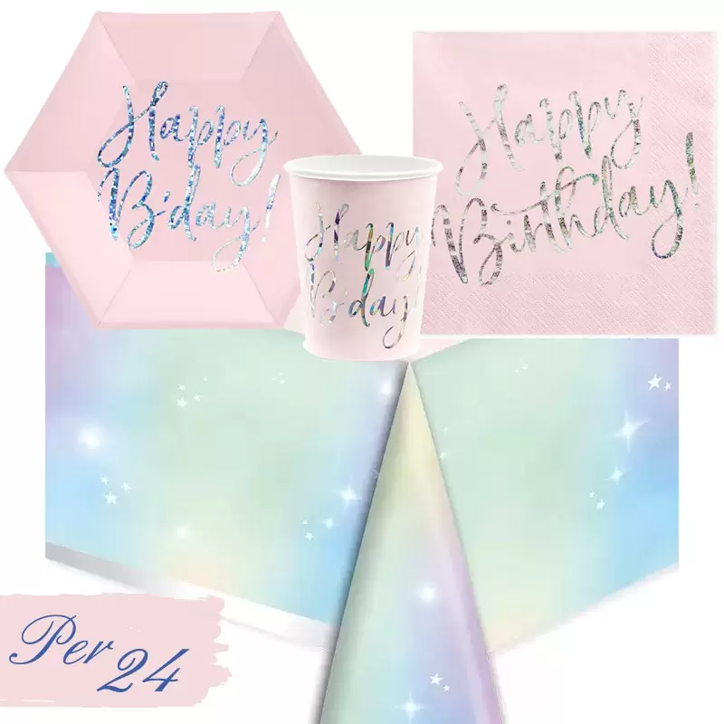 KIT N.16 HAPPY B'DAY ROSA CIPRIA HOLOGRAPHIC