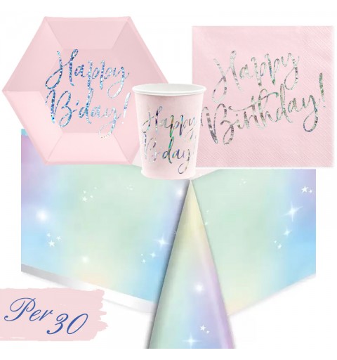 KIT N.3 HAPPY B'DAY ROSA CIPRIA HOLOGRAPHIC