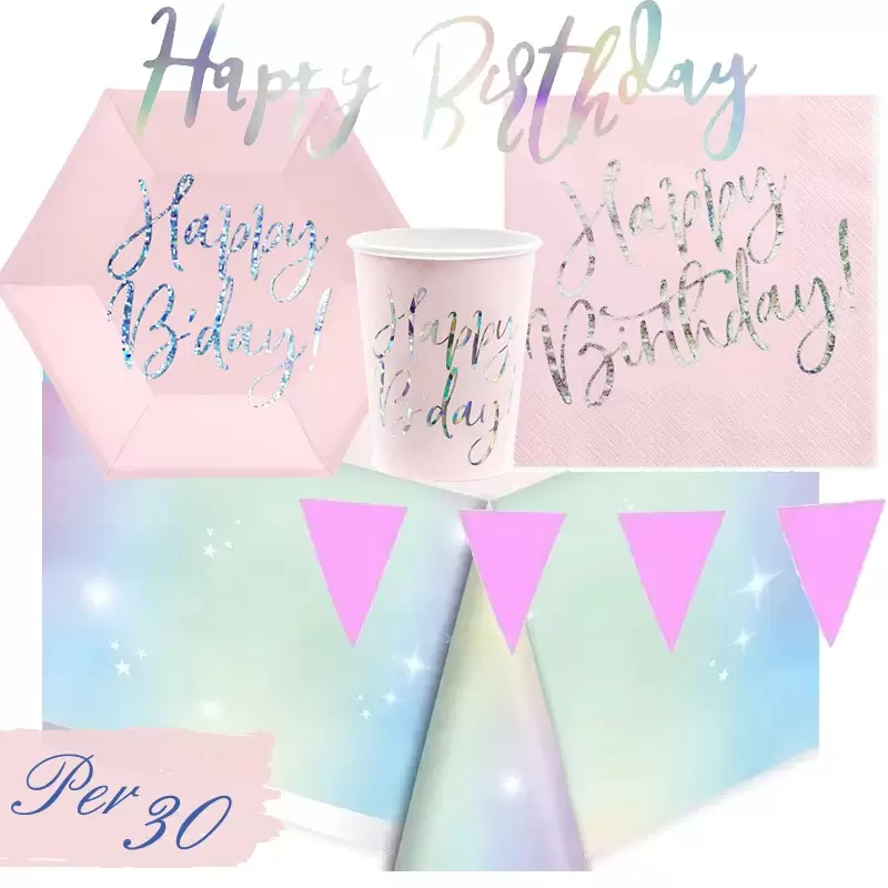 KIT N.17 HAPPY B'DAY ROSA CIPRIA HOLOGRAPHIC