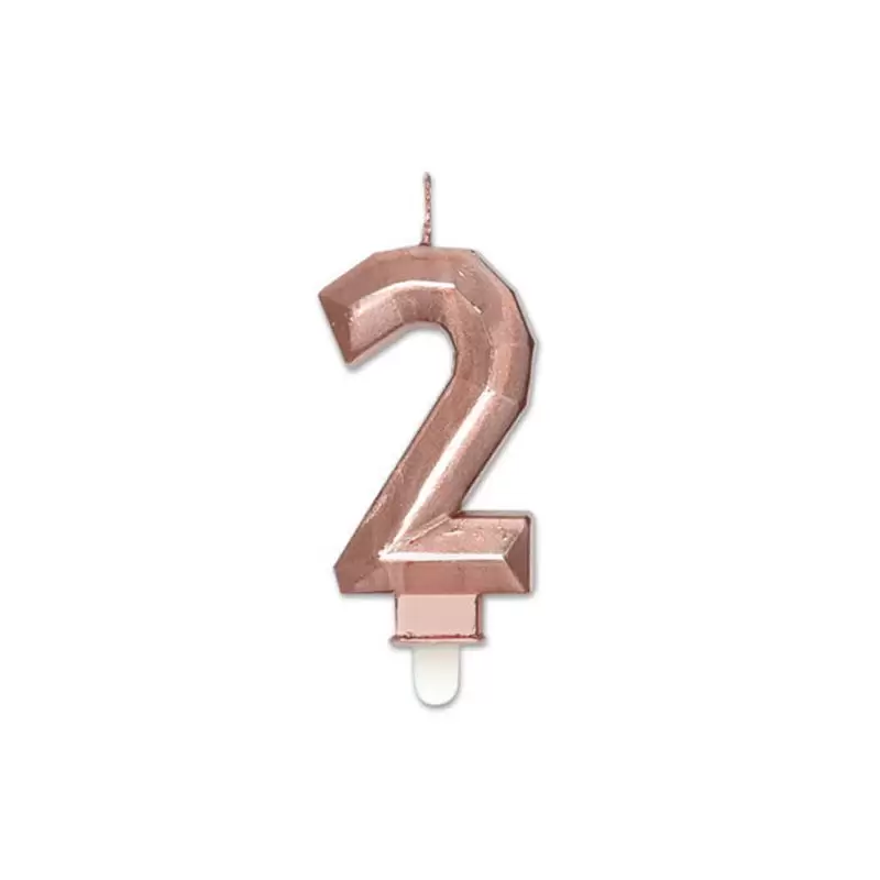 Candelina Diamant rose gold Metal 9 cm numero 2 72922
