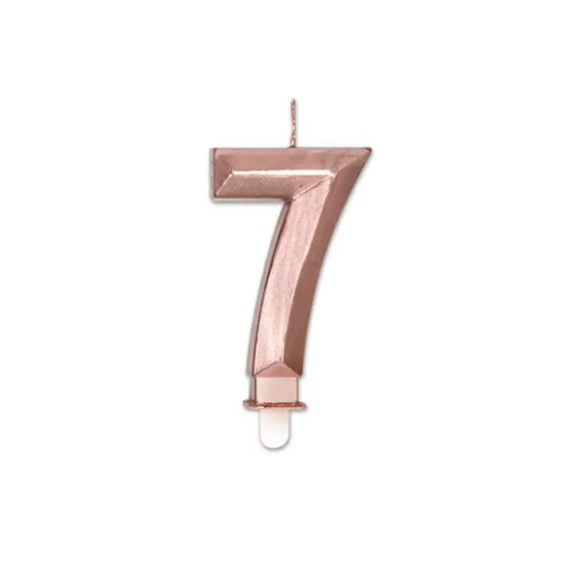 Candelina Diamant rose gold Metal 9 cm numero 7 72927