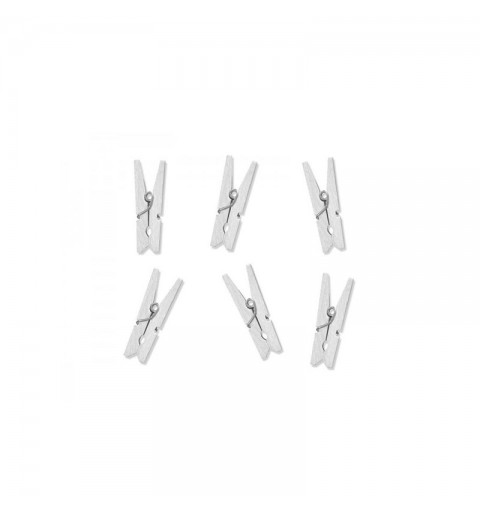 Mollettine Legno bianche KLD-008   20 pz. 3 cm