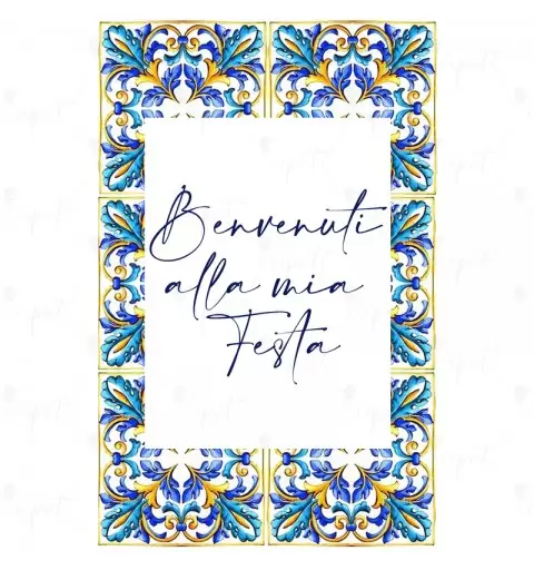 CARTELLONE DI BENVENUTO AMALFI MAIOLICHE