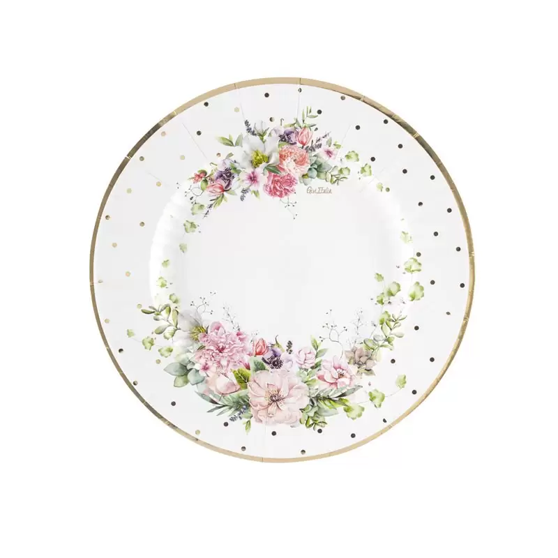 8 piatti cm 27 Jardin a pois 64101