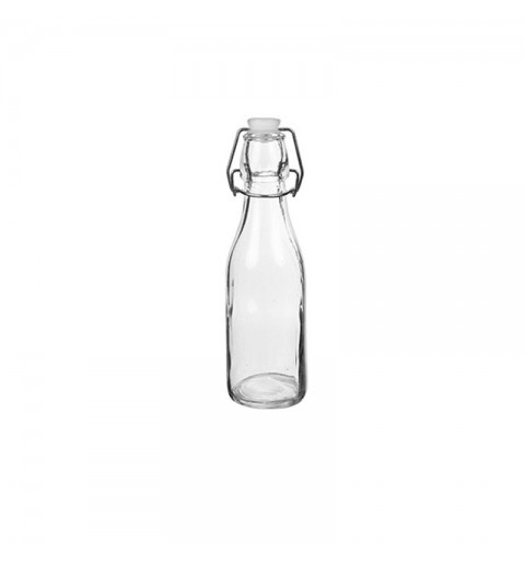 bottiglia vetro con tappo 200 ml  106217 20x6cm