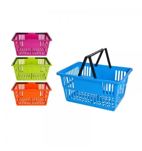cesta di plastica colori assortiti 44X31X22cm 105184