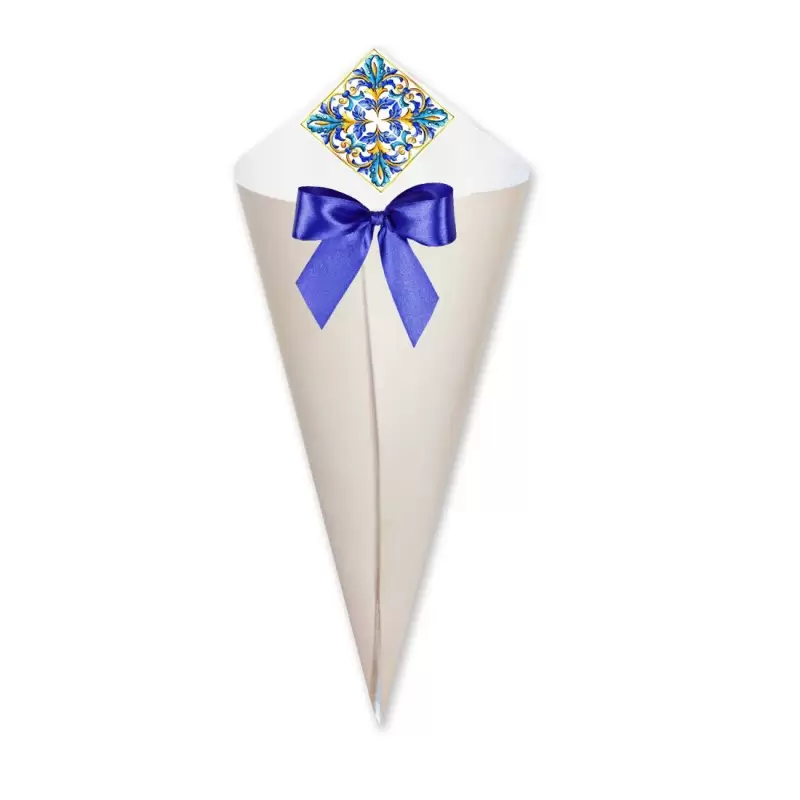 CONO PORTACONFETTI AMALFI MAIOLICHE - 1 PZ