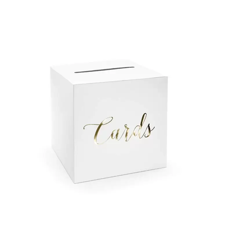 Card Box Matrimonio in carta con scritta dorata cards PUDTM6-019M